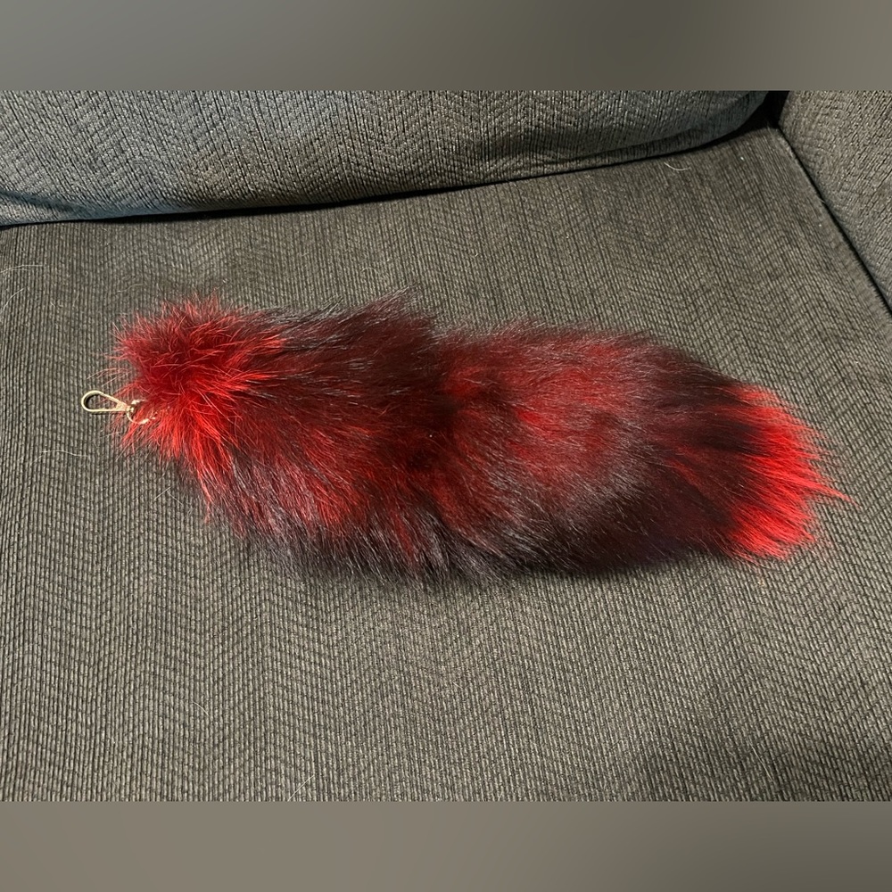 Foxtail keychain/handbag accessory.